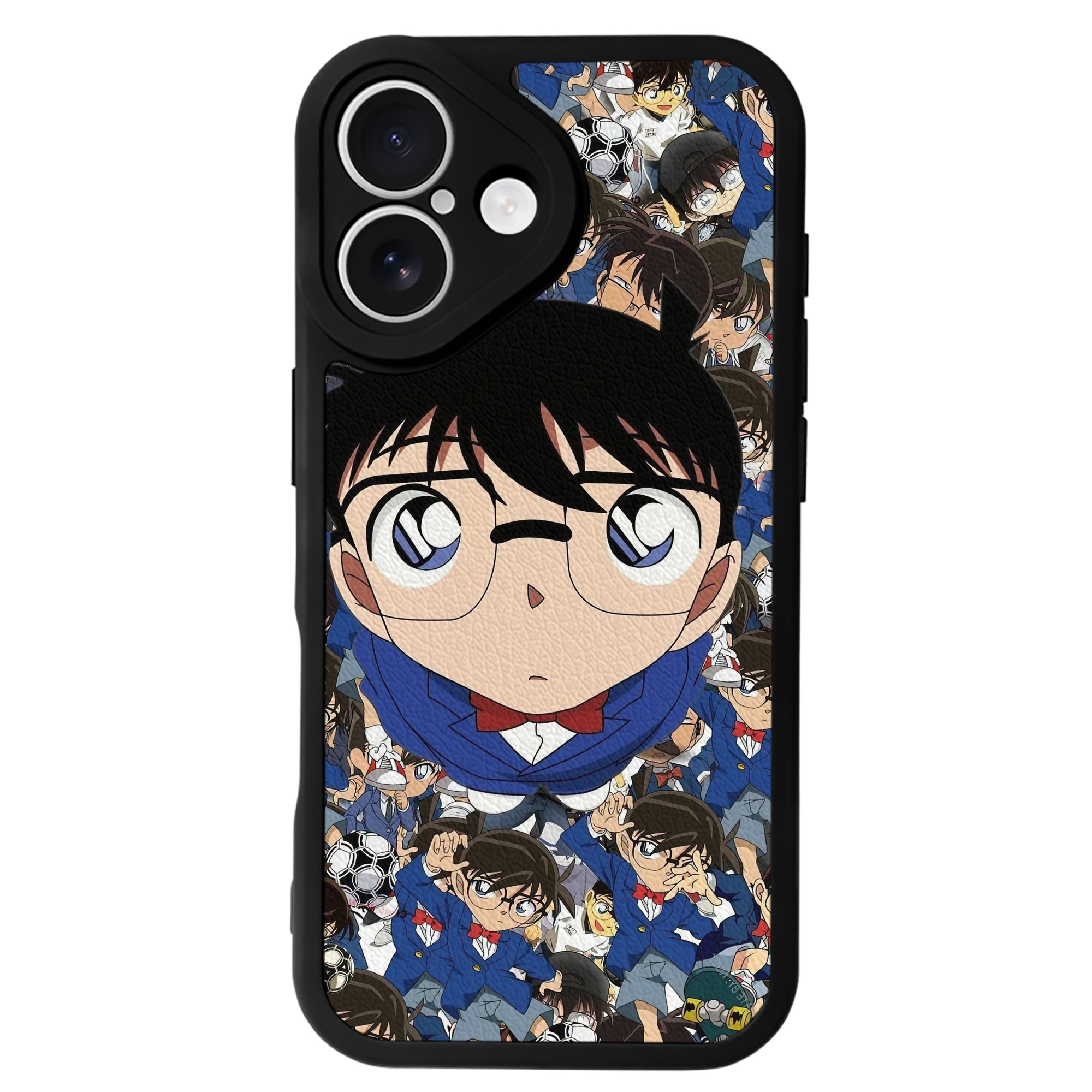 （画像用） 名探偵コナン Detective Conan 【iPhone 16シリーズ対応】シリコンスマホケース（レザー調） 材質：シリコン